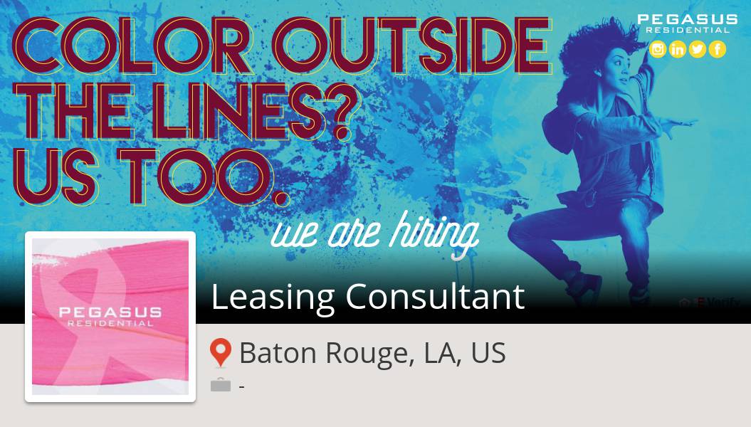#PegasusResidential is hiring a #Leasing #Consultant in #BatonRouge, apply now! #job workfor.us/pegasusresiden… #pegasuspower #wemakepigsfly #pegasusresidential #wehelppeoplefindhome #pegasus