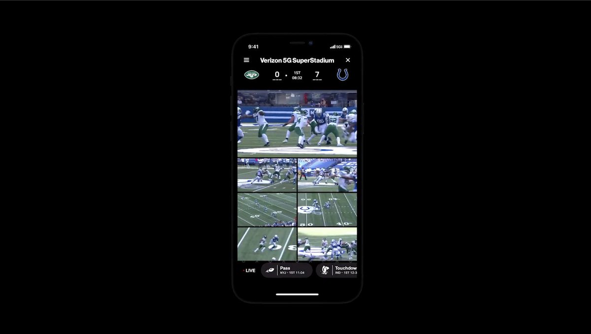 NFL will have an in-stadium app that gives you a bunch of different views.