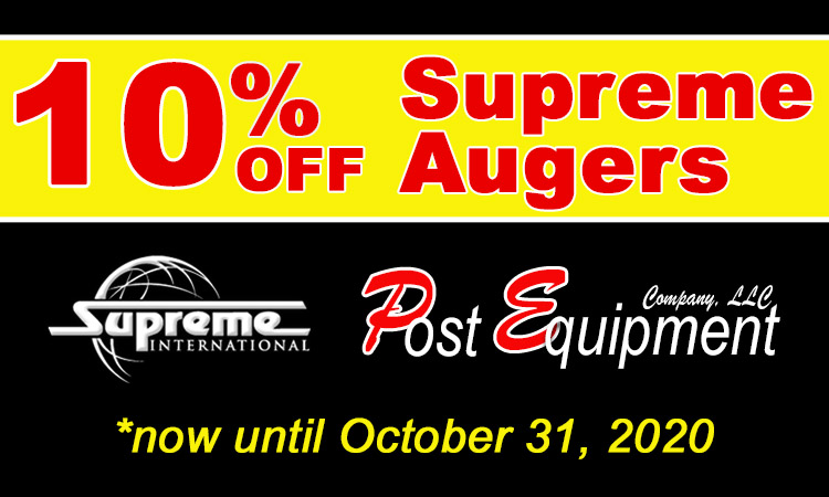 Don't miss out on the last couple weeks of our Supreme Auger sale!  Stock up now!