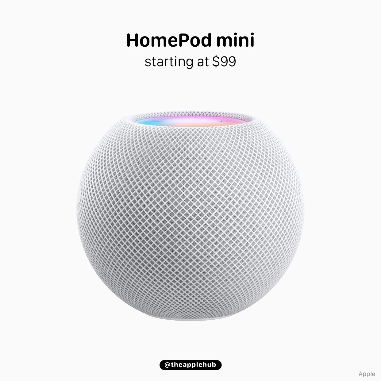 Pathologisch Genealogie sponsor Apple Hub on Twitter: "Apple has introduced the HomePod mini featuring an  S5 chip, U1 ultra wide band chip, and 3.3 inches tall. The HomePod mini can  be ordered on November 6