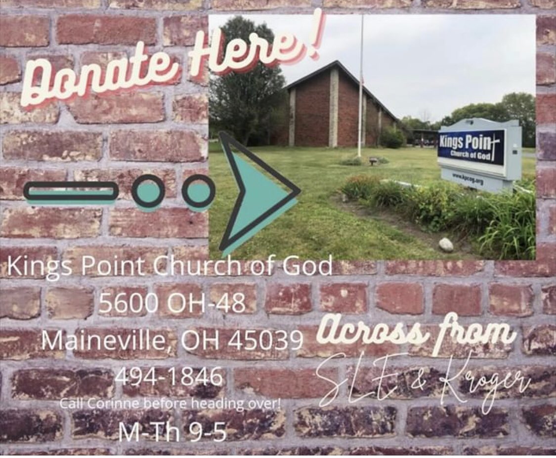 nb_kings's tweet photo. So we know we need donations, but where do they go? Kings Point Church of God, on SR 48 across from SLE, is one community partner who wants to spread kindness! https://t.co/dz517raw02