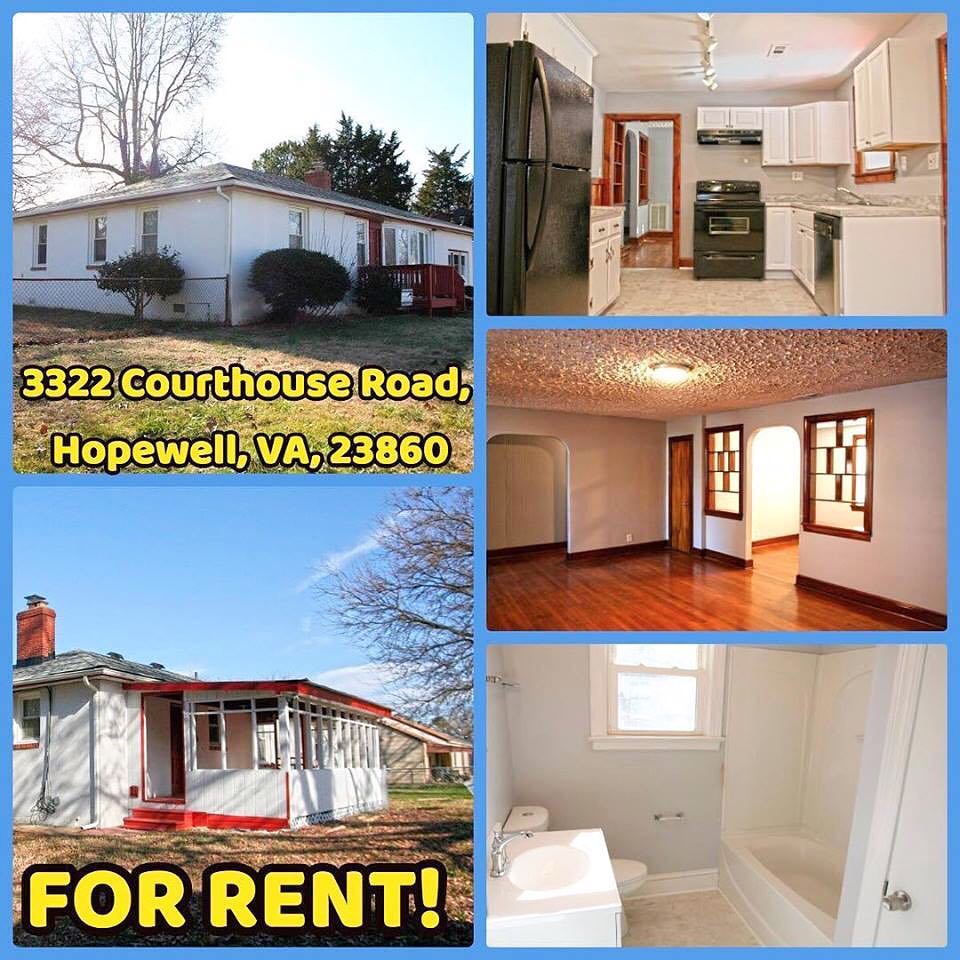 #FORRENT! 3322 Courthouse Road, #Hopewell, VA, 23860.
This gorgeous house has 4 bedrooms, 2 full bathrooms, 1680 sqft, and is close to #FortLee. 
Contact bandkpropertyinvestors@gmail.com for more information.
#bandkproperties #readytorent #hopewellva #virginialiving