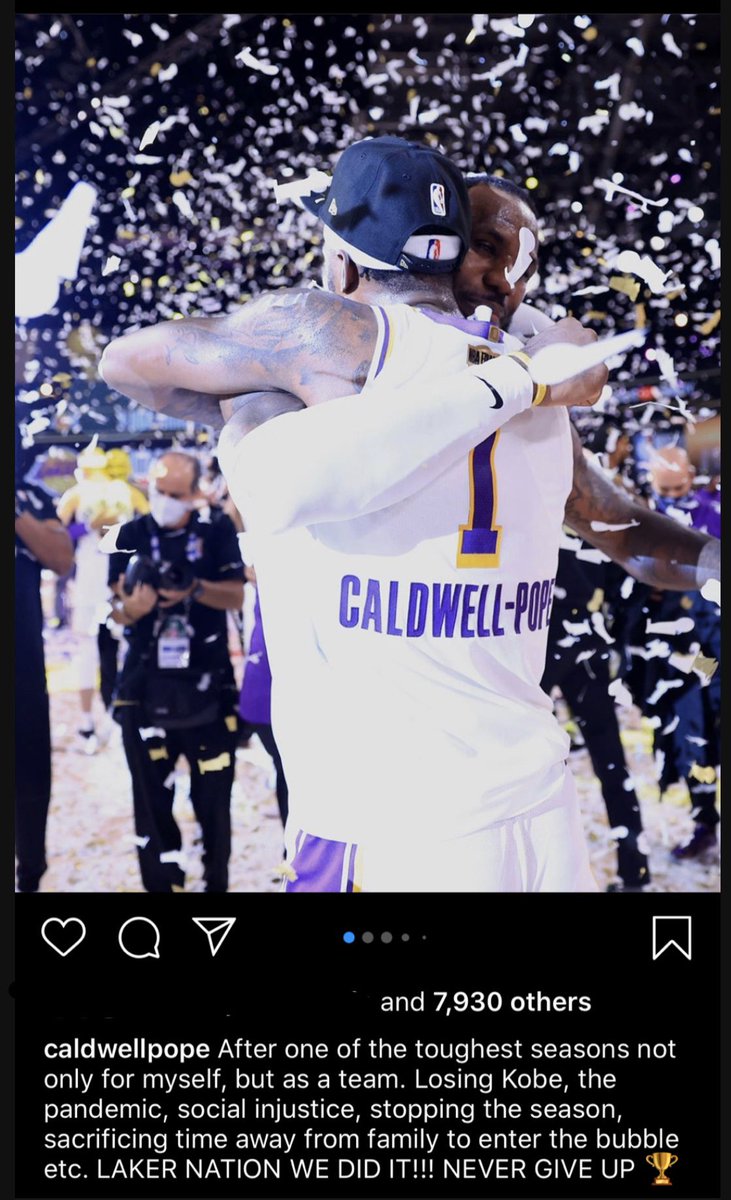 . @CaldwellPope with a great photo and caption on IG 