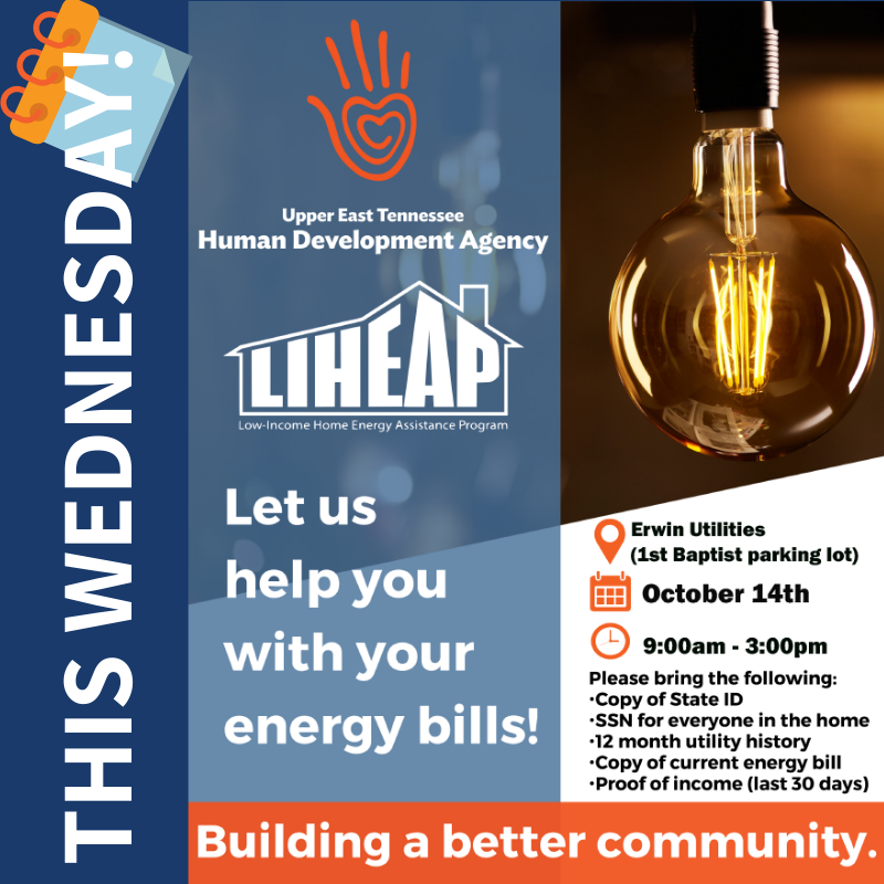 We're happy to partner with UETHDA again to host a LIHEAP intake event for customers this Weds., Oct. 14. Please help share word of this opportunity for qualifying customers to apply for heating assistance! [Please note that an earlier posting referenced the incorrect date.]