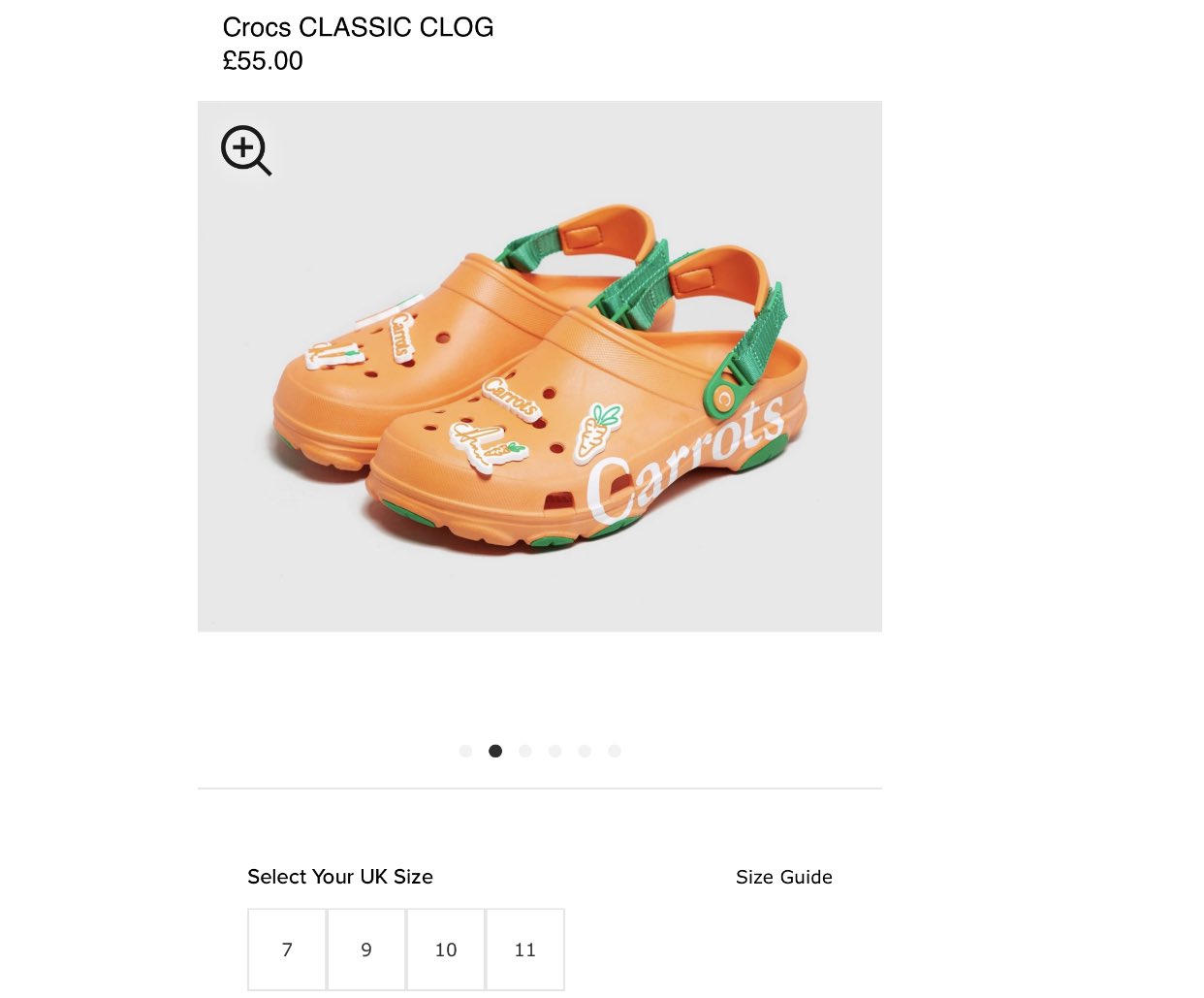 SNKR_TWITR on Twitter "Carrots x Crocs Classic Clogs on Size? UK https