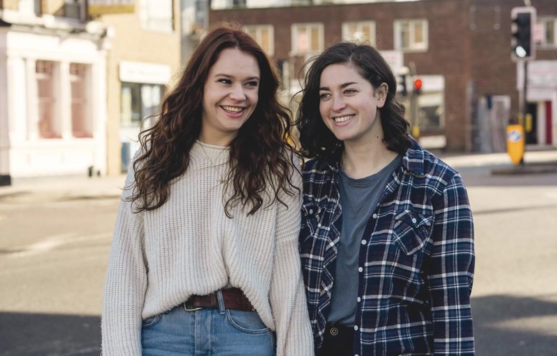 Katie_Pratten's tweet photo. I'd heard about it, but got to see it for myself on set for @FromAtoQFilm. The chemistry between @HollyAshman_ &amp; @sophiejrivers is incredible. I'm so excited to see their characters come to life on screen!

Be sure to follow the film on instagram via:
https://t.co/KBr7KWGoSG https://t.co/jHGBDZ2om6