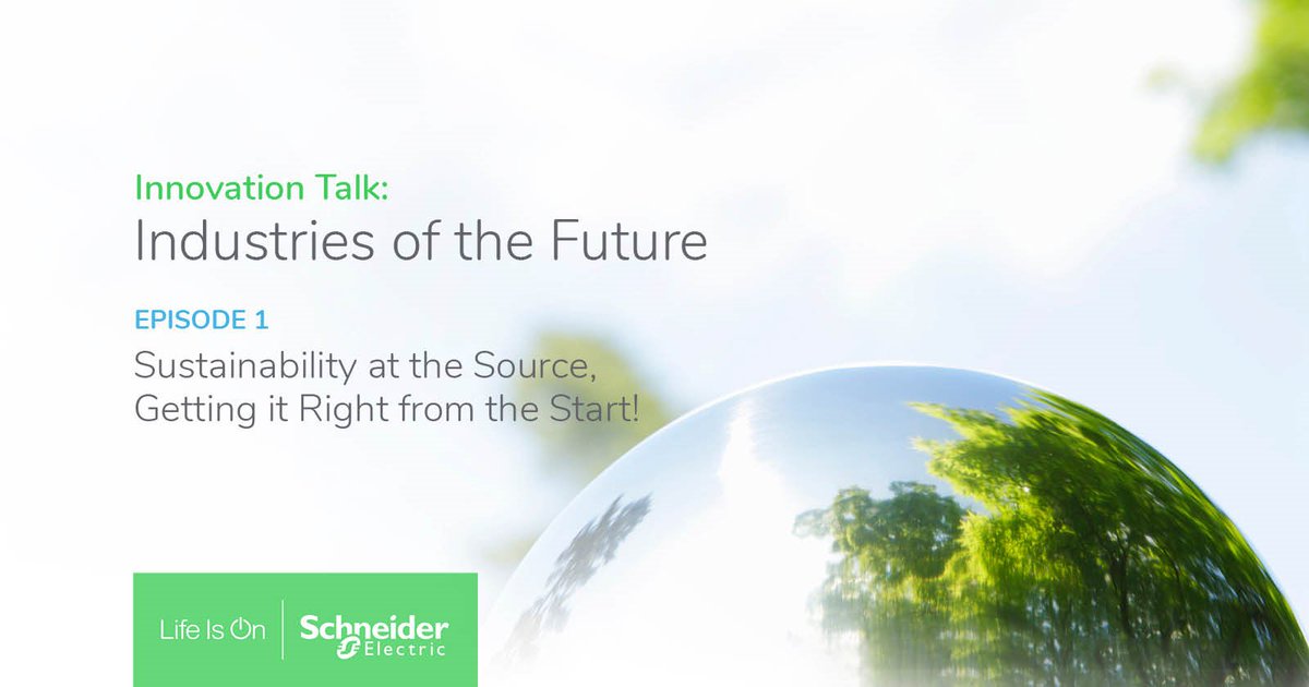 With growing pressures over #climate, it's critical that manufacturing patterns evolve across industry sectors and become more sustainable.
Join the <a href="/SchneiderElec/">Schneider Electric</a> Live Panel Discussions with <a href="/RioTinto/">Rio Tinto</a>, <a href="/tenovagroup/">Tenova</a>, <a href="/LafargeHolcim/">LafargeHolcim</a> 
11:00 am ET tomorrow at bit.ly/3hVttXL