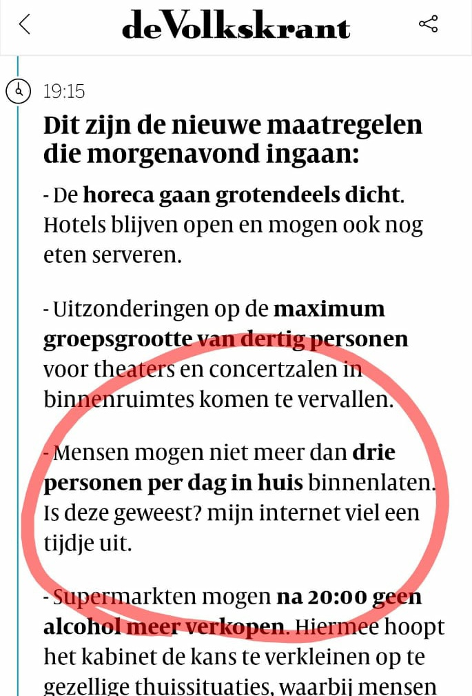 Er gaat iets mis in de liveblog van de Volkskrant hadden jullie dat gezien m'n internet viel uit