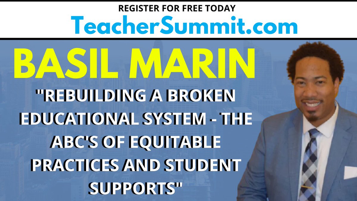 drbasilmarin's tweet photo. Join @purposepushers and I next week as we lead a powerful discussion on "Rebuilding a Broken Educational System: The ABC's of Equitable Practices and Student Supports." Register for this free PD here: https://t.co/efMmcwdGzn
THIS is an event you dont want miss!#Changeagents https://t.co/IWiNIyWrOY