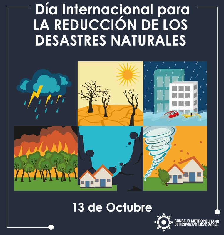 #HOY

#DíaInternacionalParaLaReducciónDeLosDesastres

Al conmemorar este día estamos reafirmando nuestro compromiso, de minimizar los daños causados por los fenómenos naturales. 

¡¡¡¡Unidos es posible lograrlo!!!!🌎