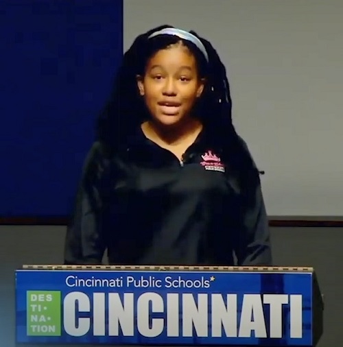 Walnut Hills High School student Simone' Simmons will be part of a virtual National Town Hall Meeting focused on discussions of race and equity from 3-4:15 pm Friday, October 16. Read more: bit.ly/2SPZypZ