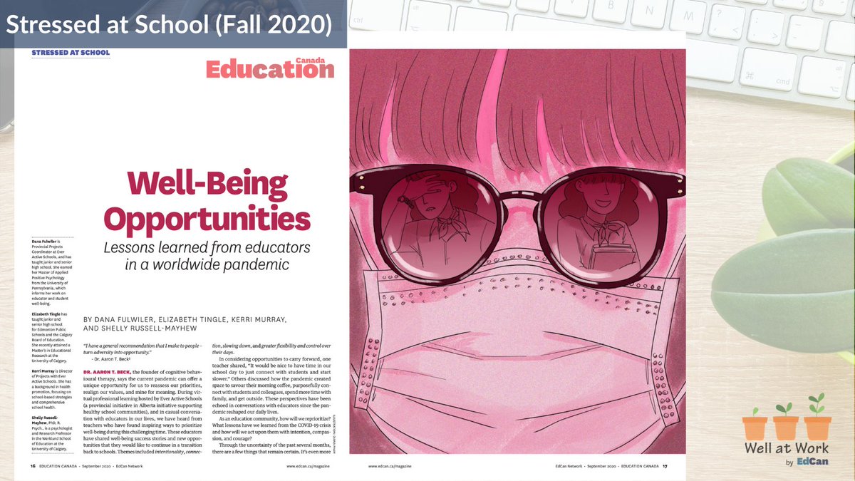 EdCanNet's tweet image. This featured article by @danafulwiler Elizabeth Tingle, @kerriannmurray &amp;amp; Dr. Shelley Russell-Mayhew shares how #educators have found inspiring ways to prioritize #wellbeing amid the #pandemic ✨

➡️edcan.ca/articles/well-…  

@EverActiveAB @UCalgaryEduc

#WellatWork