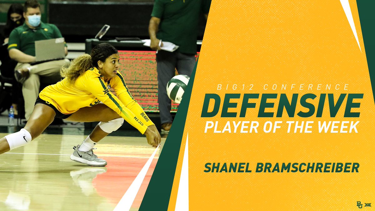 DIG MACHINE! 🚜⚙️

After back-to-back career-high dig performances, <a href="/Shanelbram/">Shanel Rae</a> is your #Big12VB Defensive Player of the Week! 

>> baylorbea.rs/370je2y

#SicEm 🐻🏐