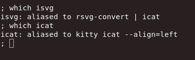 Q. How does your terminal render SVG??Q. omg I want a terminal with svg support!Q. wowww svg in your terminal is coolA. It doesn't. I use rsvg-convert to render to a png, and then the terminal's builtin to display the png image.I'd like a terminal with svg support, too.