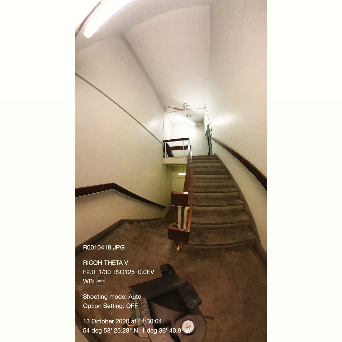 A still from today, capturing 360 degree site images for Year 3 Interior Architecture students, for their exciting new live project with <a href="/YMCANewcastle/">YMCA Newcastle</a>