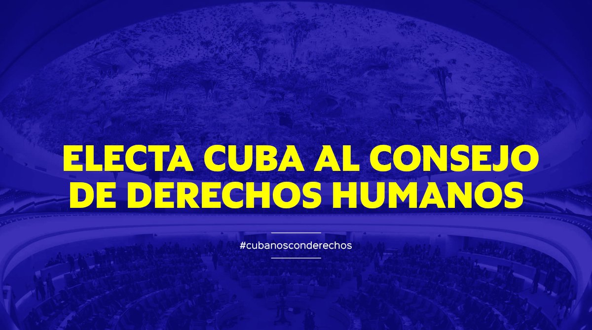 Electa #Cuba al Consejo de Derechos Humanos por 170 votos, el 88 % de los miembros de <a href="/UN/">United Nations</a>

Nuestro país es parte de 44 de los 61 instrumentos internacionales de DDHH, cuyo cumplimiento reporta a ONU

A pesar de la campaña de desprestigio, los logros de Cuba no pueden ser opacados