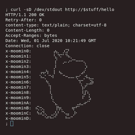 Q. Kate how do you draw the moomins with the square dots?A. They're UTF8 braille characters.I wrote a program to convert an XBM image to make them. You can get xbm-utf8.c here:  https://gist.github.com/katef/59450aa622315bd35fc27bd383c2dbe6#file-xbm-utf8-c