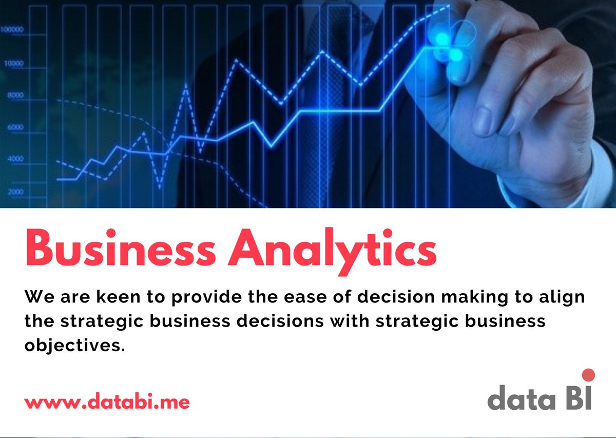 We are keen to provide the ease of decision making to align the strategic business decisions with strategic business objectives.

Book a Free Business Analytics Strategy Session with us.

databi.me

Email: info@databi.me

#dataanalytics #datascience #datanalysis #BI