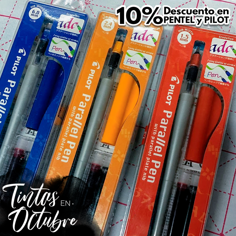 UnbloodCo's tweet image. Pilot Parallel Pen 1.5mm 2.4mm y 6mm de $210 a $189 del 12 al 18 de Octubre

#pilotparallelpen #pilot #pilotparallel #calligraphy  #parallelpen #ink #inktober #inktober2020 #soloenunbloodstore #tintas #tintumbre
 #tintas #tintumbre