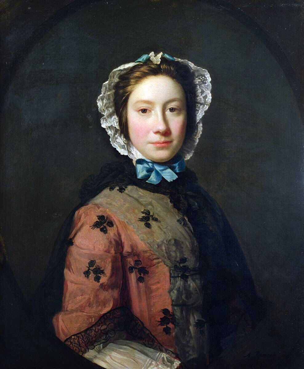 In 1749 Ramsay completed a number of portraits of women including Flora MacDonald (proud of her Highland tartan) & a moving image of Rosamond Sargent. His wife, Anne, is from 1739. The rich, subtle & sympathetic evolution of his vision is clear by comparison between years