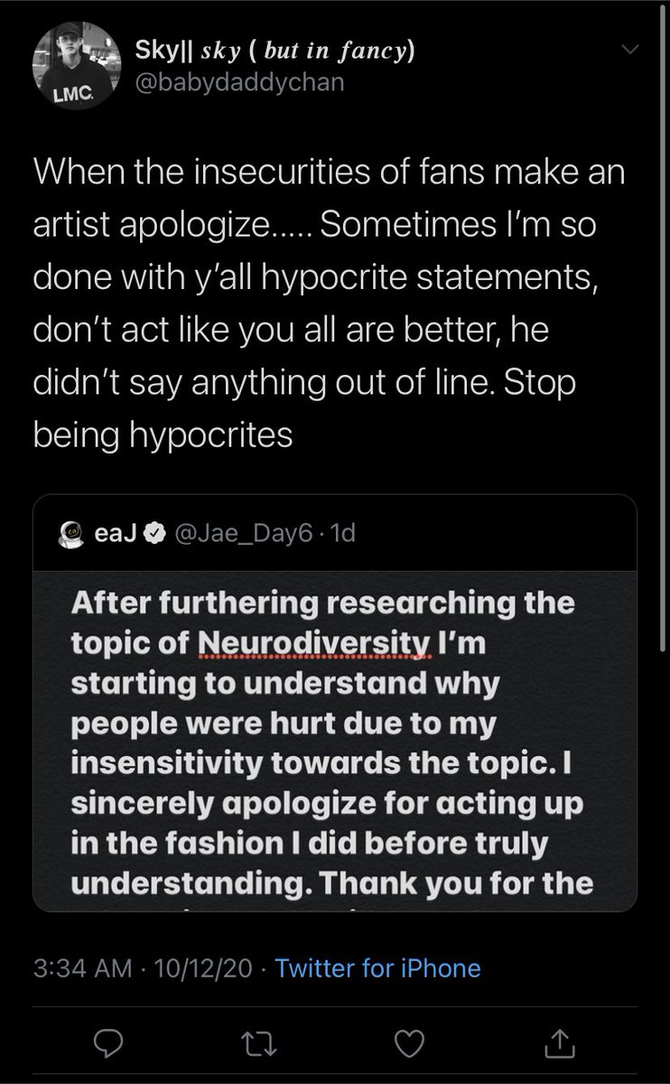 this wasn’t the first time they’ve invalidated peoples feelings. it’s not their place to accept the apology, and they’ve invalidated and called them hypocrites acting like they’re better.