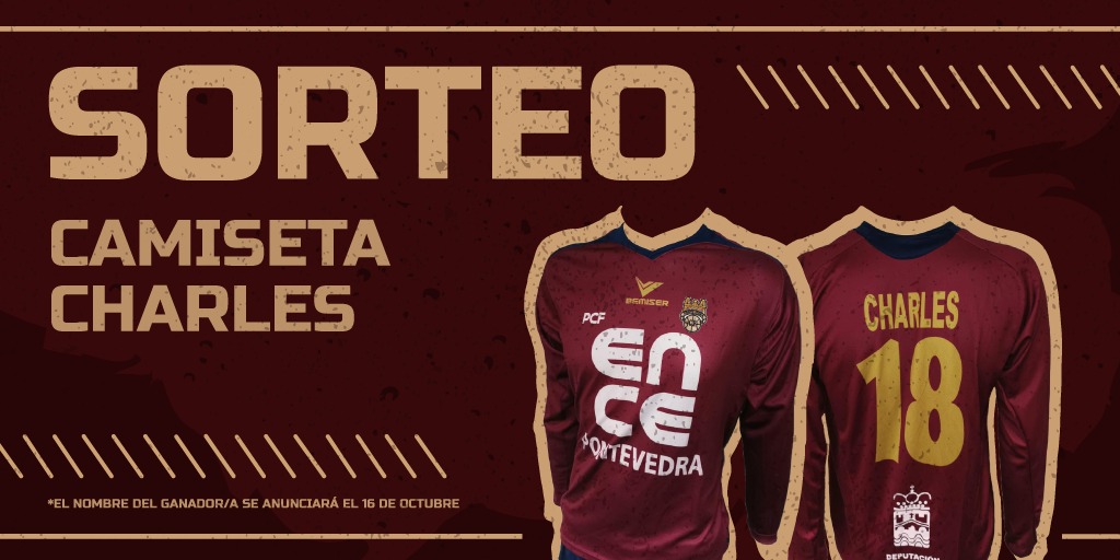 🎉 <a href="/Charlesbrau9/">Charles Dias 9 🦴</a> nos ha enviado la camiseta oficial de su primera etapa en el #PontevedraCF 👕 para SORTEAR 🙌

Cómo puedes participar en el #sorteo:

♥ Síguenos en <a href="/PontevedraCFSAD/">Pontevedra CF 🦴</a>
🔃 Haz RT en esta publicación.

*El viernes 16 anunciaremos el nombre del ganador/a.