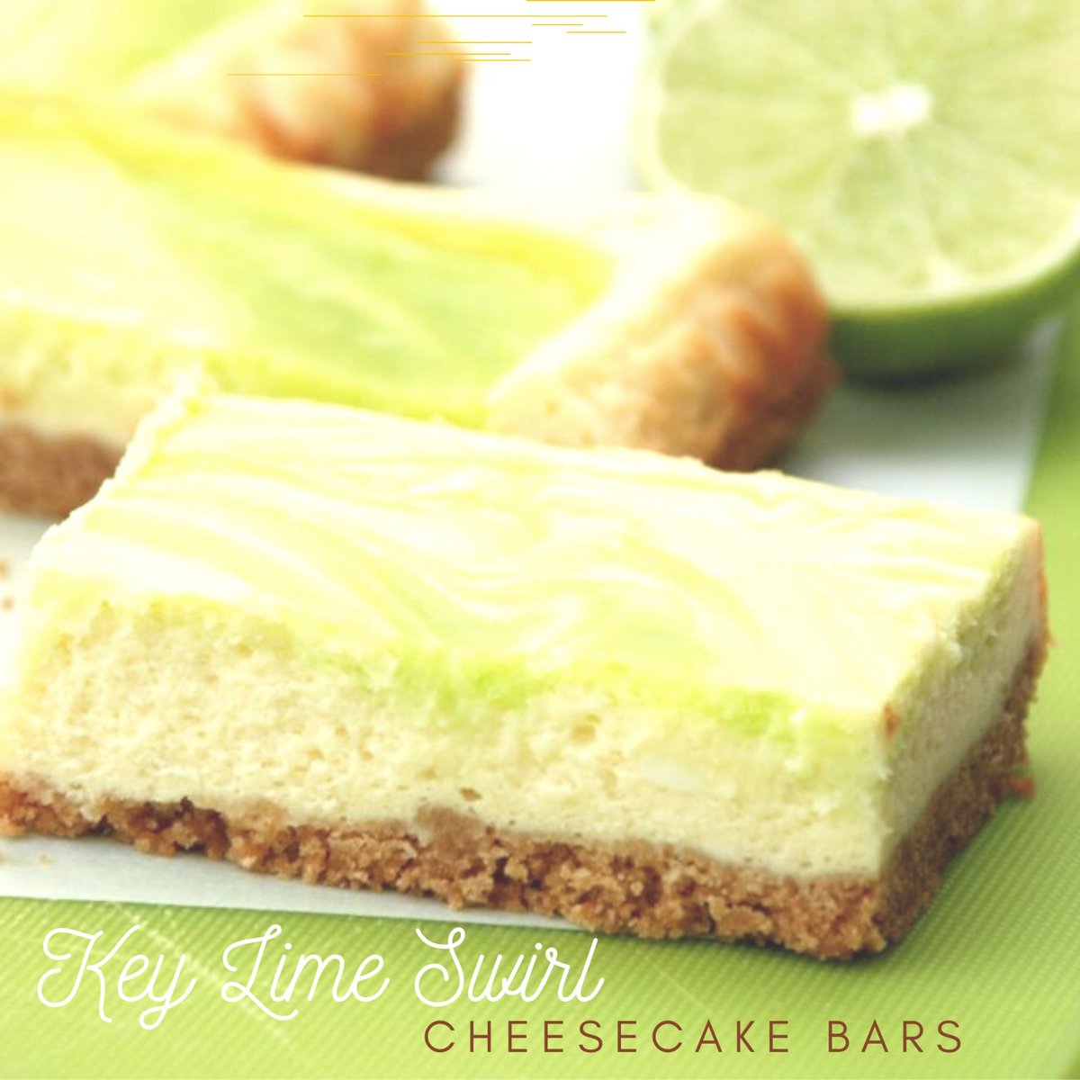 Sometimes, I have to admit all the fall flavors and pumpkin spice burn me out - it's awesome to get something fresh and tangy, like these Key Lime Bars. betterbatter.org/key-lime-swirl…

#keylime #cheesecake #glutenfree