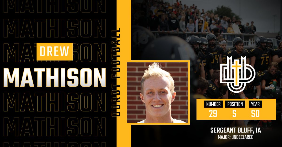 dordtdefenders's tweet photo. 🚨 STUDENT-ATHLETE SPOTLIGHT 🚨

Drew Mathison (Sophomore, Safety)
Sergeant Bluff, IA

@DordtFB https://t.co/iqkxfXTYBi