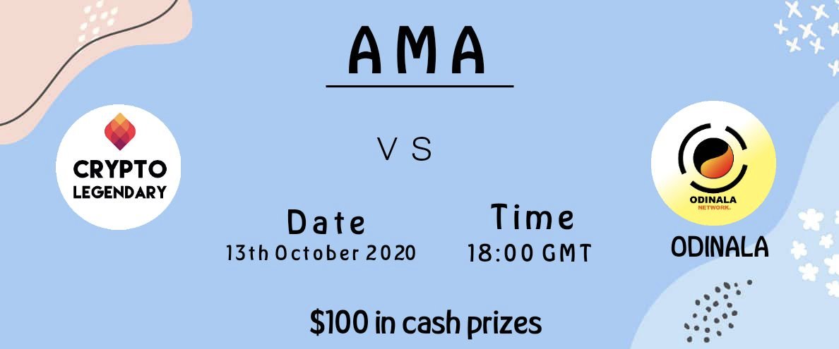 OdinalaNetwork's tweet photo. Join us tonight for team ODN AMA x Cryto legendary📍

Prize Giveaway - $100 🏆

Telegram Group - https://t.co/RLf6Px85Q0

#Odinala #ODNNetwork https://t.co/t8SzdpVjWT