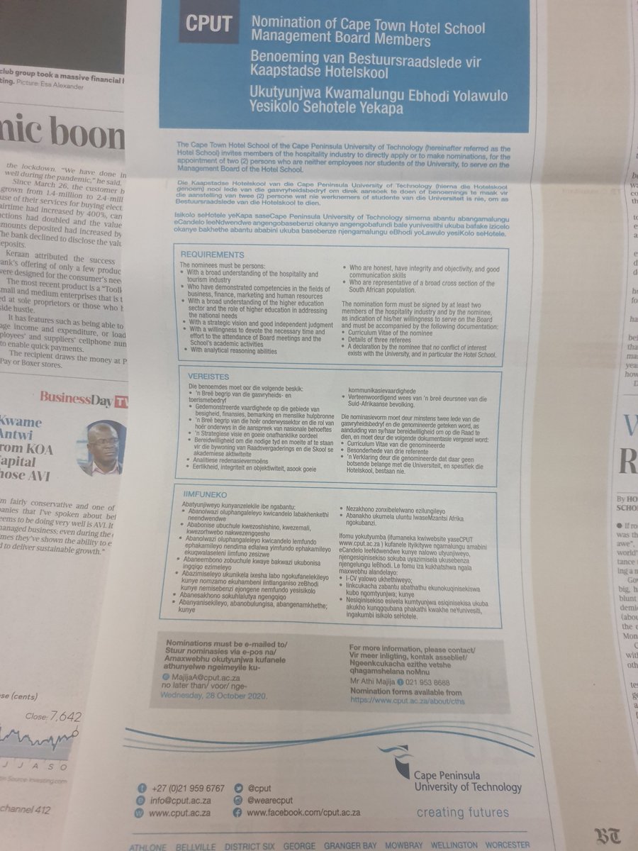 molokolb's tweet photo. Paper cuttings of #boardlevel posts from Sunday papers.
Get your CV ready if #governance is your game. https://t.co/dIBn8HjTN3
