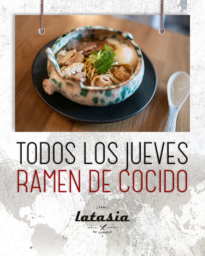 ¡EY! Despacico con nosotros que ahora todos los jueves son #juevesderamen. Uno de vuestros favoritos vuelve a la carga una vez por semana 🔥💪🏻🔪

📍 Paseo de la Castellana, 115
RESERVA ➡️ bit.ly/reservaLatasina

#beLatasia
