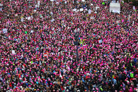 Remember the next day when 2.5 million women showed up in Washington, and another 1.5 million gathered around the country to protest the illegitimate orange man squatting in the People’s House? Remember pink pussy hats?  #TheWomensMarch  #ASeaOfPink