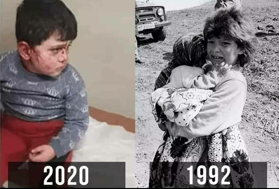 mutfak_yaman's tweet photo. I'm a victim from Khojaly massacre. Do you know about it? On Feb. 26,  1992 Armenian forces attacked to my city and killed 613 Azerbaijani citizens and critically injured 487 others.
And they still continue doing this against Azerbaijan.
World, can you #OpenYourEyes ? https://t.co/1FKK0k2e74