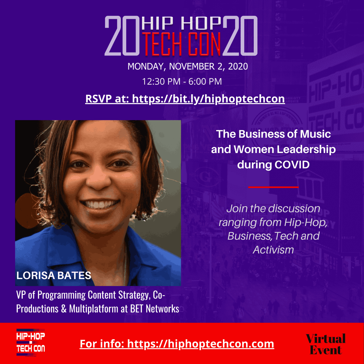 HiphopTechCon's tweet photo. Building a #HipHop #startup from the ground up is half the battle. Knowing how to raise the capital, pitch and attract investors is the other half of managing the BAG and your #BRAND.
#JohnnyNunez @shefik_info #BETnetwork
RSVP NOW - https://t.co/uE0G2OOuid https://t.co/OVnXvzznJj