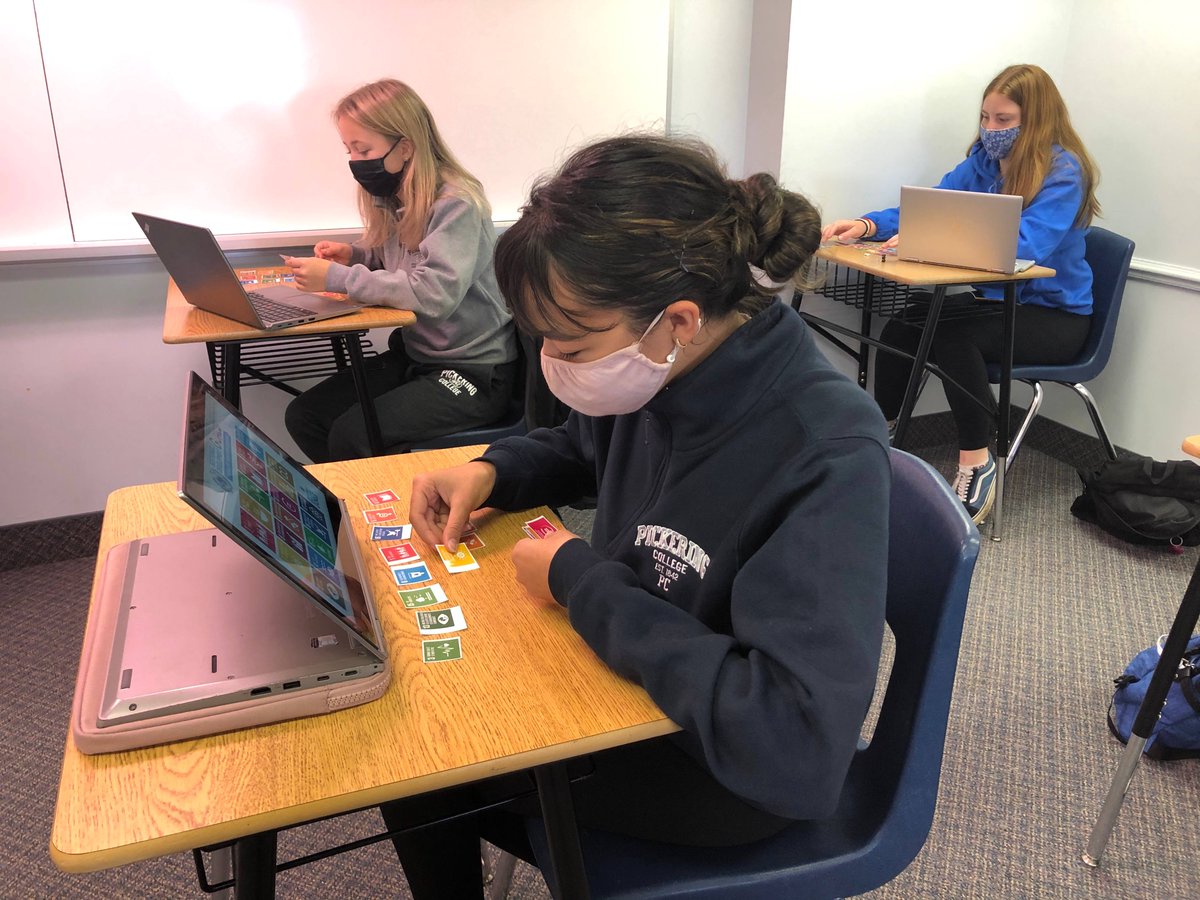 PickeringColl's tweet photo. As we delve deeper into the school year, our Grade 11 students participated in their first Global Leadership Program (GLP) block where they arranged 17 sustainable development goals by level of importance to figure out their top three topics of interest. #pcGLP https://t.co/W4tZLQLa7i