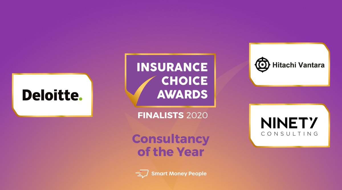 InsChoiceAwards's tweet photo. Three finalists are in the running for one of the partner awards … ‘Consultancy of the Year’ 🏆
@NinetyTweets,@HitachiVantara,@DeloitteUK
Who will win?
🏆 DIGITAL REVEAL ON
🗓 Thurs 22nd October
🕔 5pm Kick-off
#ICA2020 #Insurance #Awards #CustomersDecided https://t.co/SWrNzxKDRK