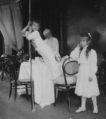 Tsarevich Alexei and Grand Duchess Anastasia.