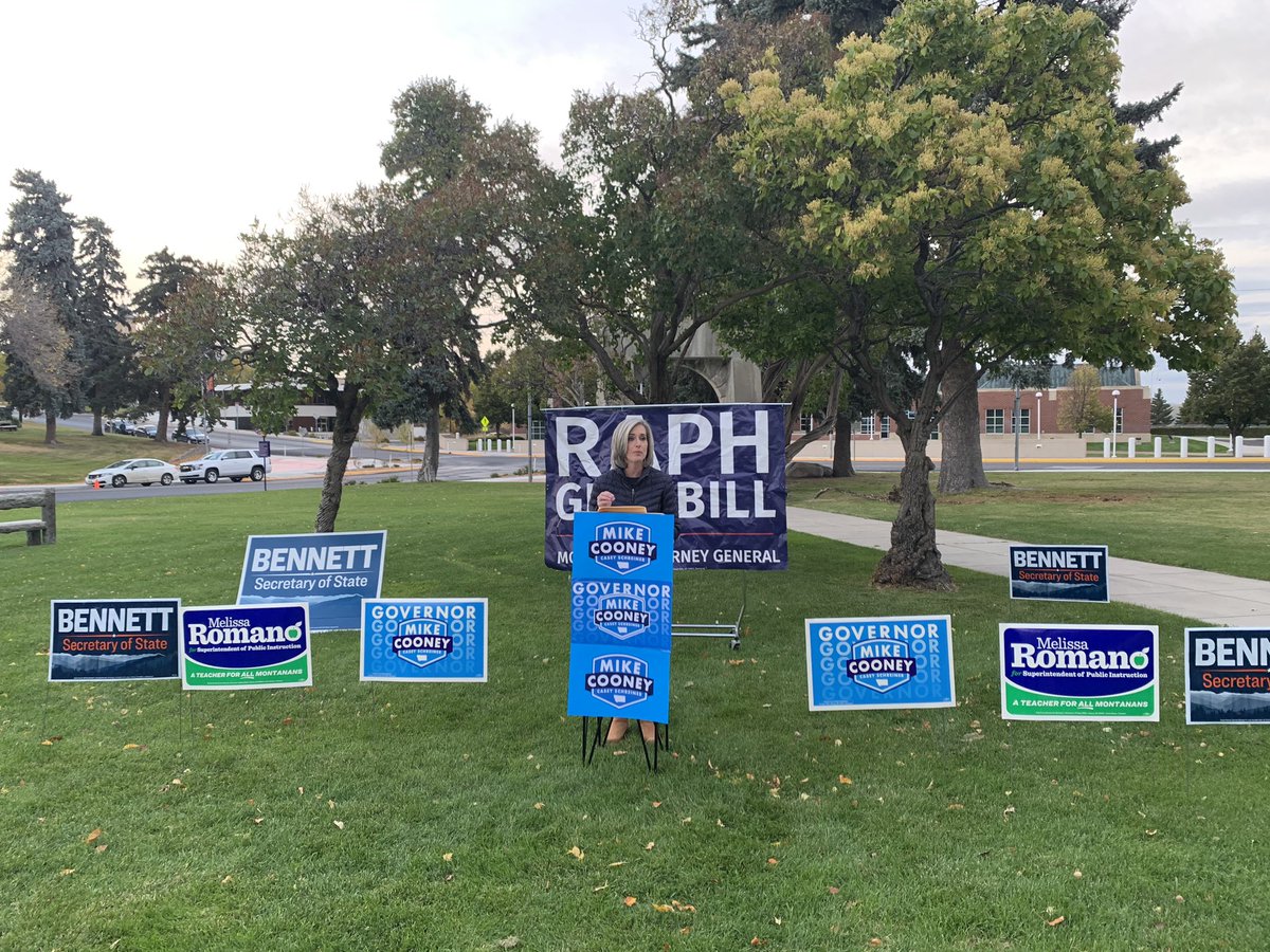 A beautiful day for democracy! 

This morning, @CooneyforMT was joined by @brycebennett, @raphgraybill, and @MelissaRomanoMT to submit their ballots and encourage Montanans to vote early by mail! 

#dreamteam #mtpol #mtgov