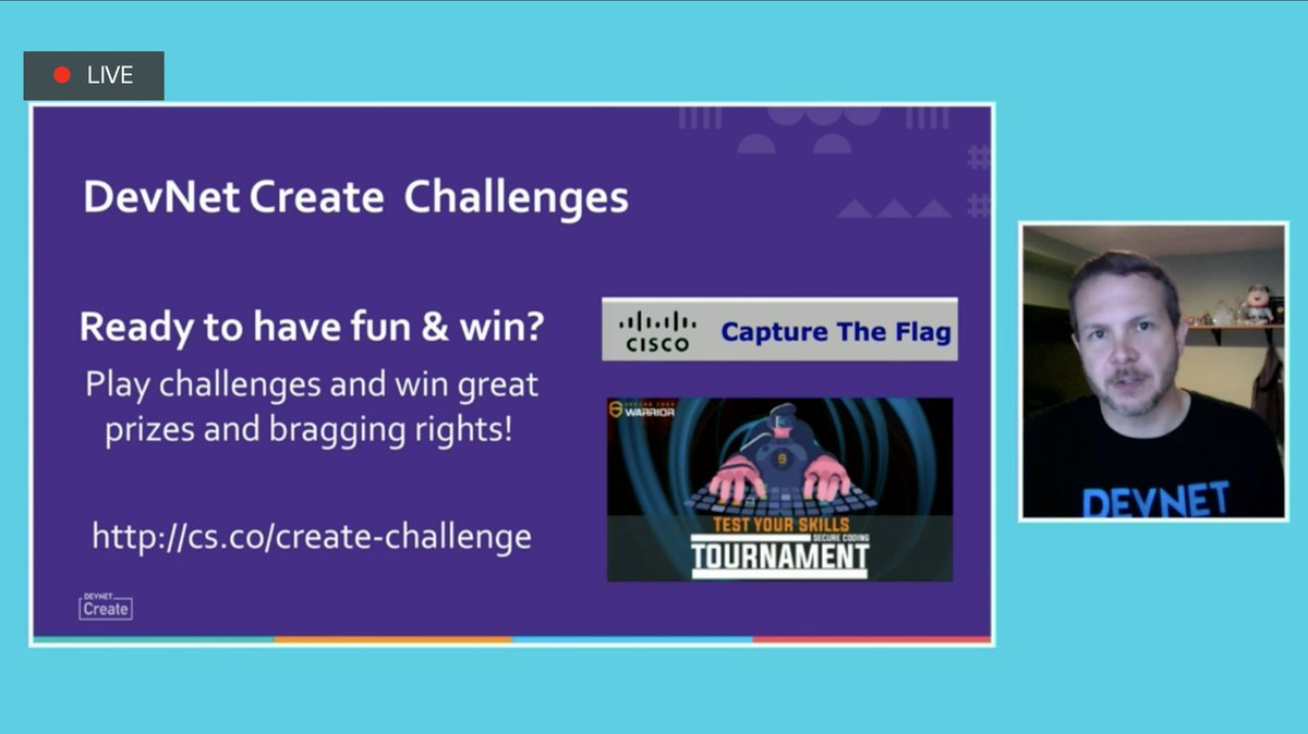CiscoDevNet's tweet image. Where is the code coming from? 
From #DevNet, yes, but also from people like you.
cs.co/21hoursofCreate
#DevNetCreate