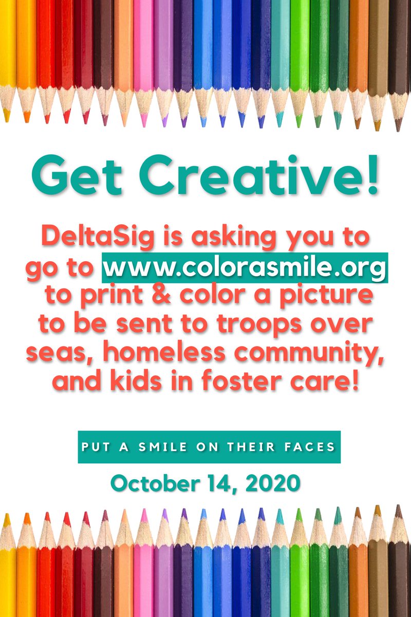 deltasigcap's tweet photo. Fun and thoughtful event TOMORROW open to anyone!🎉
Get creative and put a smile on others’ faces by going to https://t.co/QfKavFxVvH &amp; coloring a picture for troops over seas, homeless community, and kids in foster care!🎨
It’s the little things!❤️
Go to the link for more info! https://t.co/ypIEUSSlS9