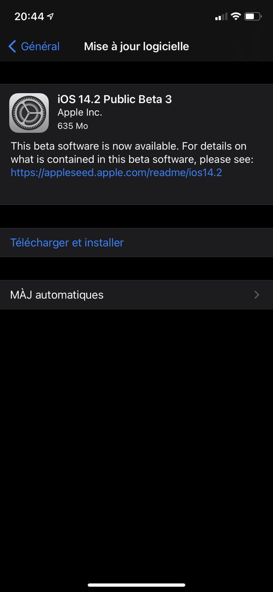 cyril123456789's tweet image. New beta iOS 14.2 beta 3 #iOS14 #iOS142beta3