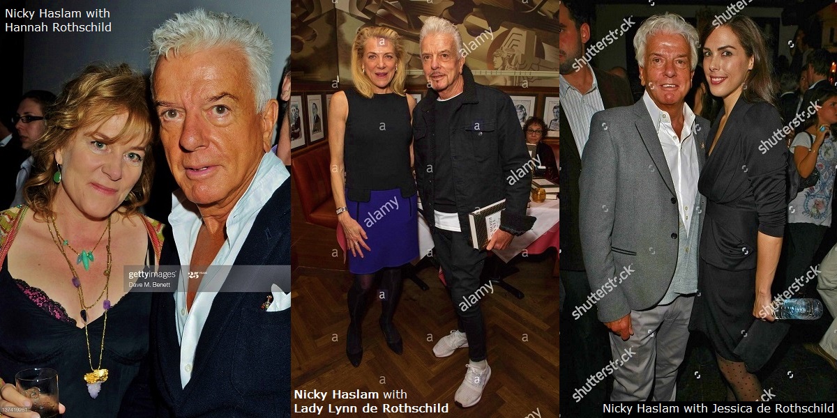 ➏➎ Nicky HaslamAs well as Ghislaine he's also pals with Epstein patrons the Rothschilds: including Lady Lynn & husband Sir Evelyn de Rothschild; Evelyn's daughter; & Evelyn's cousin Jacob Rothschild & daughter HannahHannah & Ghislaine—same age—both attended Marlboro College