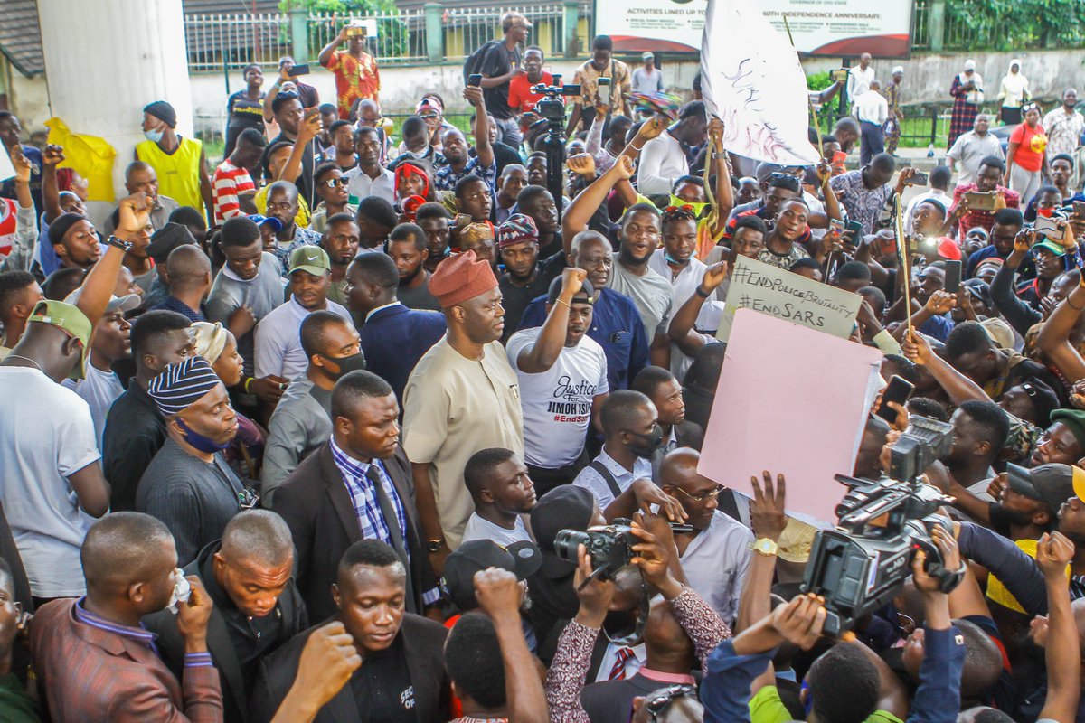 I informed them that our Attorney General and Commissioner for Justice, Professor Oyelowo Oyewo, would work with the Commissioner of Police in Oyo State to ensure that all those who were arrested during the End SARS protests are released without being charged.