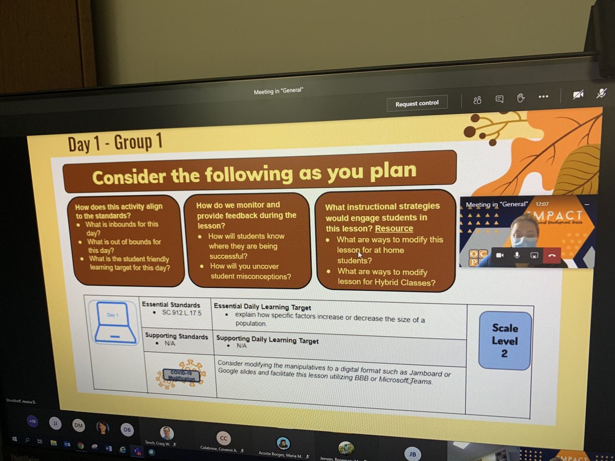 Biology Admin IMPACT happening now!! Thanks to our ⁦@hsdocps⁩ team who is participating today. ⁦<a href="/CDLocps/">Curriculum and Digital Learning</a>⁩ ⁦@PVillalba_OCPS⁩ ⁦<a href="/JamesRusso_OCPS/">Dr. James Russo</a>⁩ #ImpactCDL