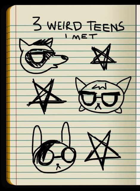  #Maetober2020 day 13: Teens"Thryy wyrd tyyns"  #nitw  #nightinthewoods  #drawtober  #drawtober2020  #artober  #Artober2020  #inktober2020  #inktober