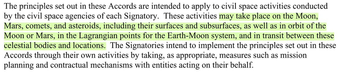 I was surprised to learn that the Artemis Accords applies not just to the Moon, but is quite expansive and broad, all across the solar system...