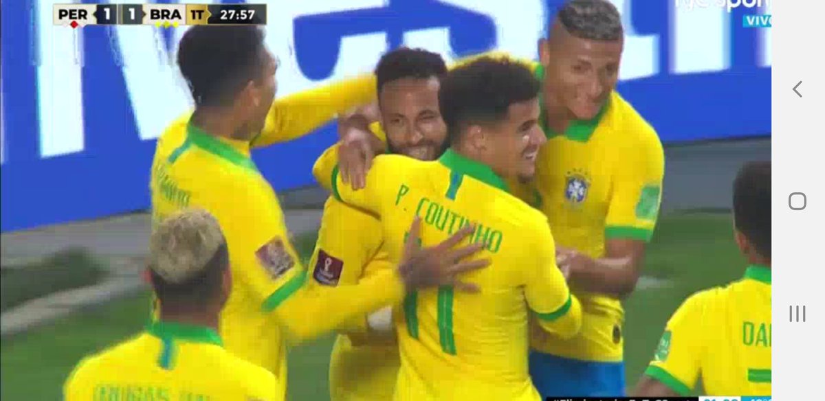 ⚽️🔝 NEYMAR JR. empata las acciones en Lima.

Brasil 1 🆚️ 1 Perú

<a href="/mcuadra05/">Miguel Angel Cuadra C.</a> <a href="/AlexCuadra10/">Alejandro Cuadra</a> <a href="/manoloalvarezc/">Manolo Álvarez Cedeñ</a> <a href="/ivanguasimo/">Ivan Rodriguez</a> 

#PeruvsBrasil