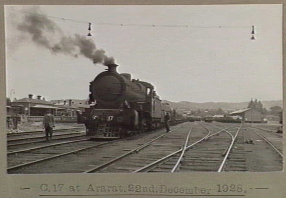 C 17 at Ararat 1928 https://www.slv.vic.gov.au/pictoria/gid/slv-pic-aab65670C class 2-8-0 Nos. 1 to 26 built Newport Workshops 1918-26.