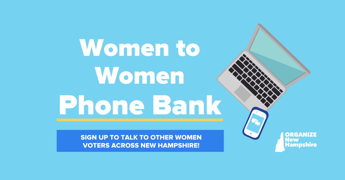 OrganizeNH's tweet photo. There are only ⭐️ 3 WEEKS ⭐️ left until Election Day and there's too much at stake to stay on the sidelines.
Join #OrganizeNH and special guest @ConnieBritton for a NH Women to Women phone bank TOMORROW at 5:30 pm.
Clear eyes, full hearts, can't lose!
https://t.co/BZ0ruoHwmG https://t.co/swDBmoz73j