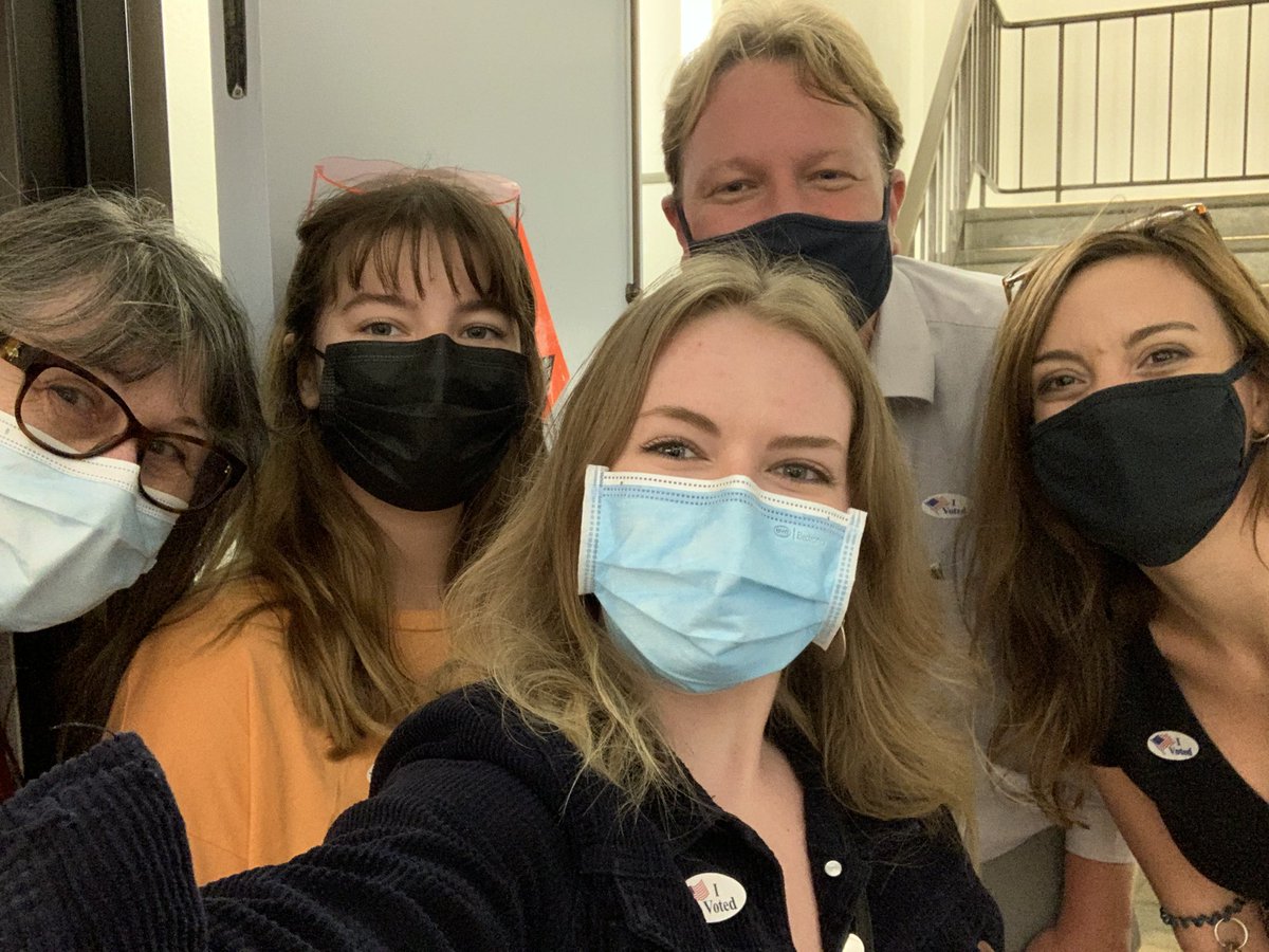 CindyIsOn's tweet photo. We marched in together to drop our mail-in ballets in the box at the courthouse and then went out to lunch.  #MakeVotingFun #BestTeamEver #FeelingEmpowered https://t.co/nJA7Oi2O7y